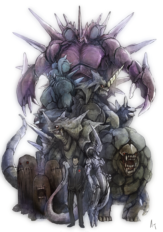 armor, bad_id, creepy, dugtrio, golem_(pokemon), gym_leader, male, mewtwo