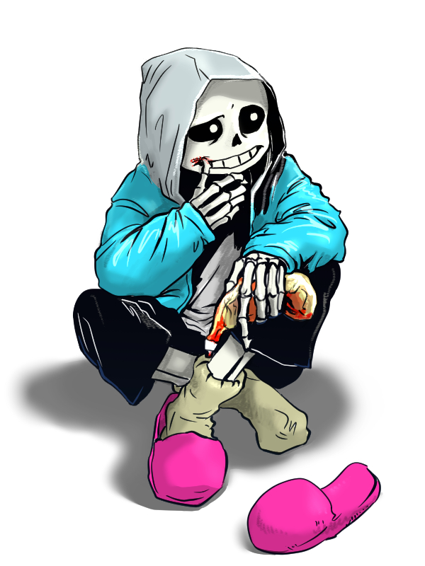 1boy, 2019, 2d, aoimomushi, black_pants, blue_jacket, bottle, commentary, digital_media, english_commentary, grey_hood, holding, holding_bottle, hollow_eyes, hood, hood_up, hooded_jacket, humanoid, indian_style, jacket, ketchup_bottle, looking_to_the_side, male, male_focus, male_only, monster, monster_boy, open_clothes, open_jacket, pants, pink_slippers, sans_(undertale), shadow, shirt, simple_background, sitting, skeleton, slippers, socks, solo, teeth, undead, undertale, unworn_slippers, utdr_(toby_fox), white_background, white_shirt, yellow_socks