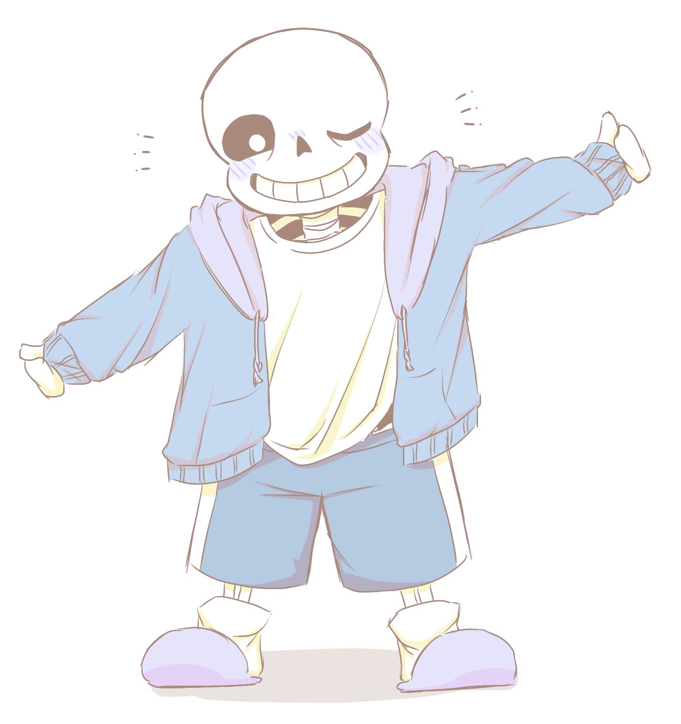 1boy, 2023, 2d, aqua_shorts, blue_jacket, blue_theme, cacaonibs00, cute