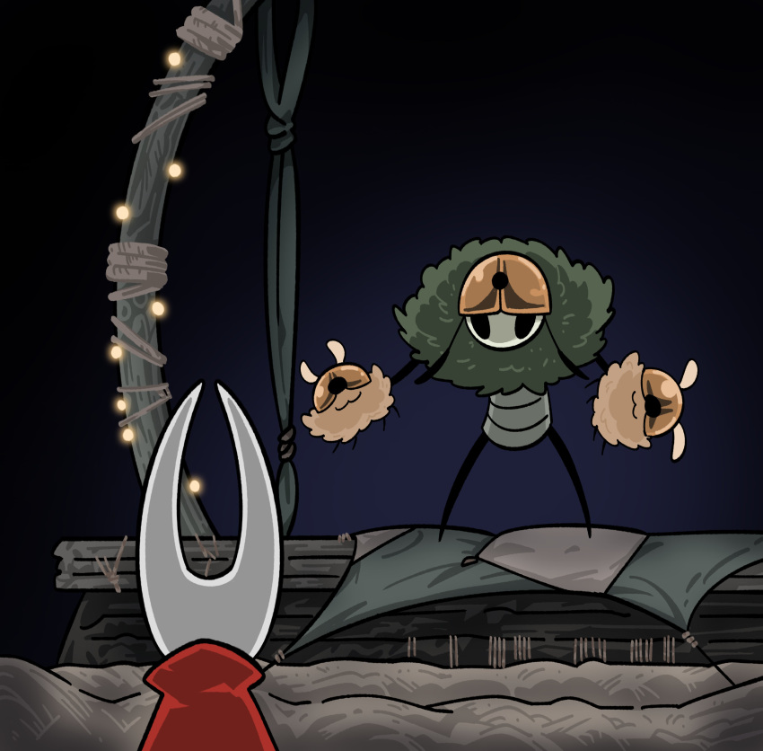 1boy, 1girl, absurdres, antennae, black_skin, chun_grandfa, cloak, colored_skin