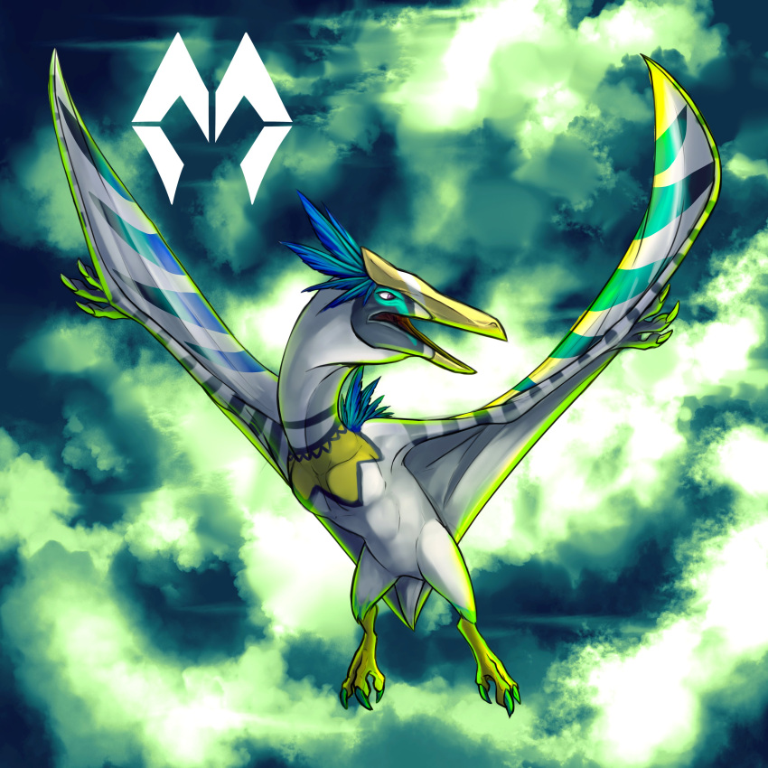 absurdres, beak, coatlus, fossil_fighters, highres, looking_to_the_side, maytyraco, no_humans