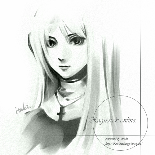 1girl, closed_mouth, commentary_request, copyright_name, cross, cross_necklace, dated_commentary, expressionless