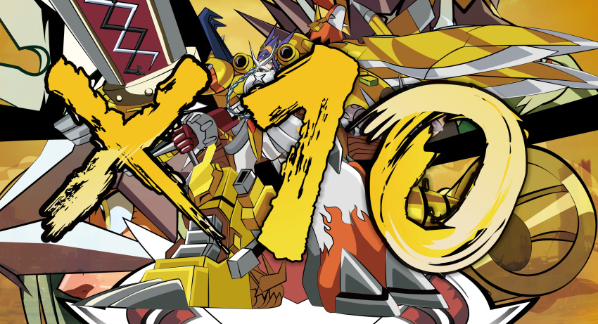 1girl, absurdres, arresterdramon, digimon, digimon_xros_wars, digimon_xros_wars:_toki_wo_kakeru_shounen_hunter-tachi, fusion, highres