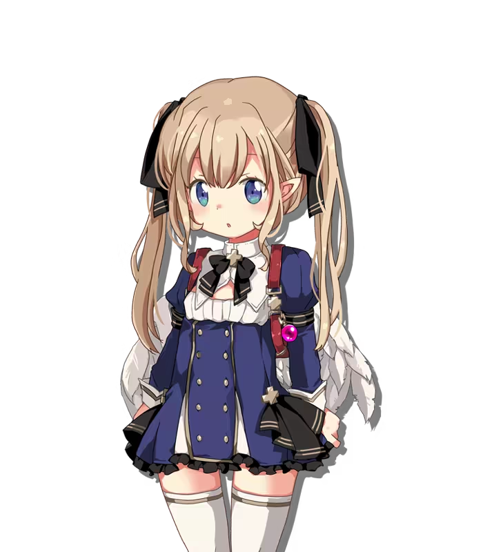 1girl, :o, angel, angel_wings, ariel_(oukoku_no_shugo_tenshi), backpack, bag, black_bow