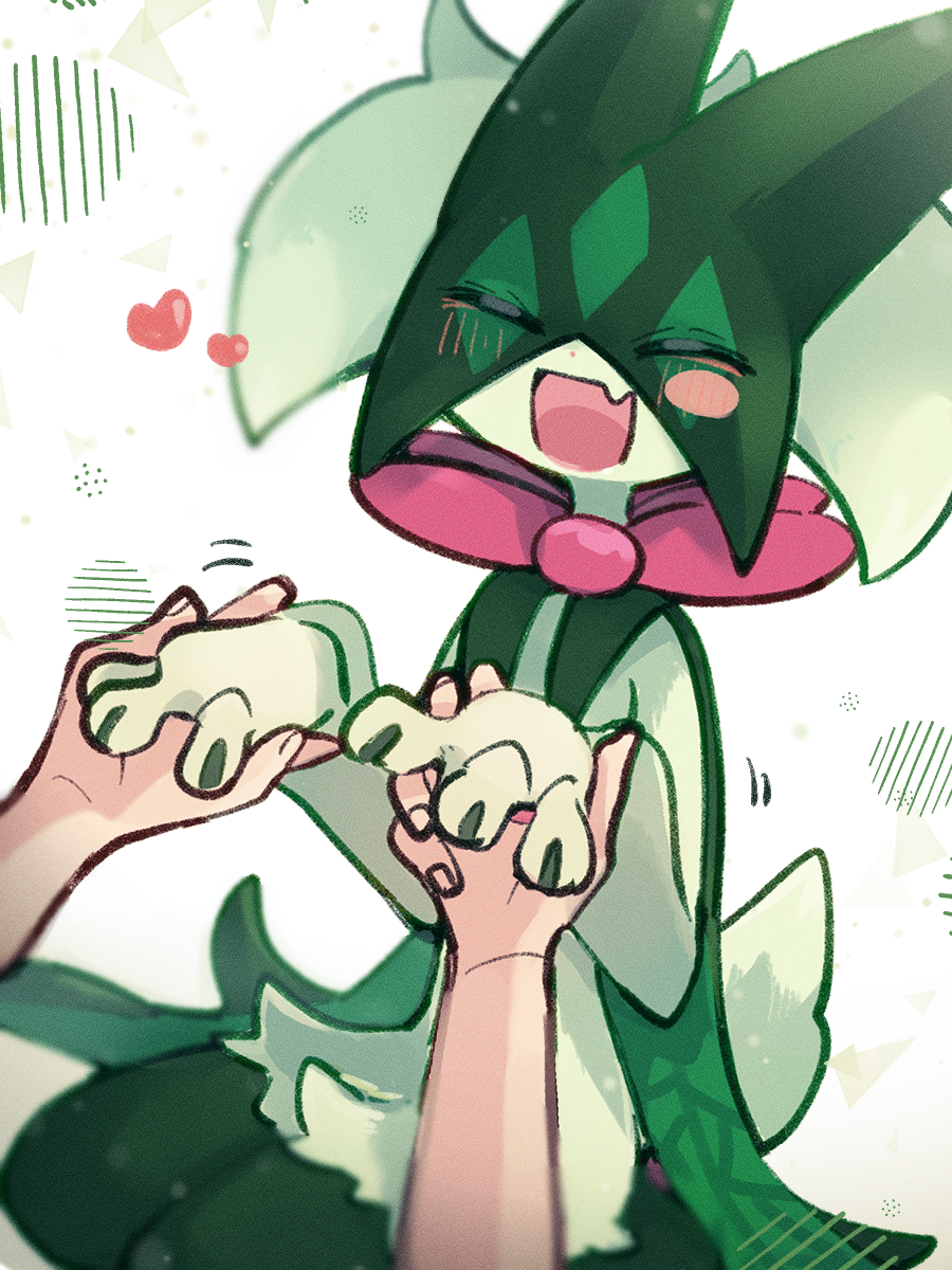1other, :d, animal_hands, blush_stickers, cape, disembodied_hand, furry, green_fur