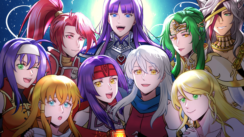 6+girls, altina_(fire_emblem), animal_ears, armor, blonde_hair, blue_eyes, brown_hair, commentary_request