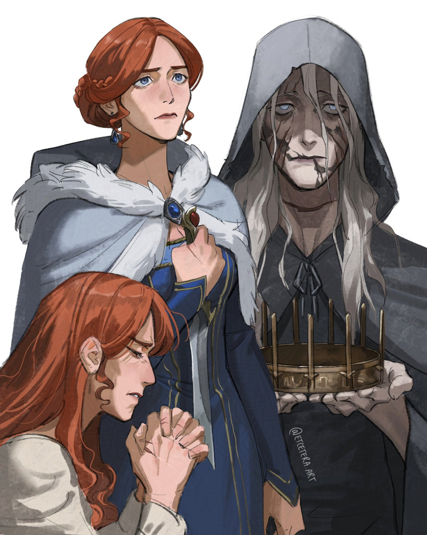 1girl, a_song_of_ice_and_fire, alternate_form, artist_name, bags_under_eyes, blue_eyes, braid, catelyn_tully