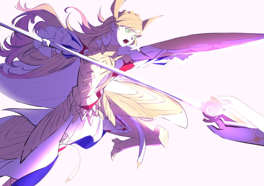 1girl, absurdres, attack, blonde_hair, braid, crown_braid, fire_emblem, fire_emblem_heroes