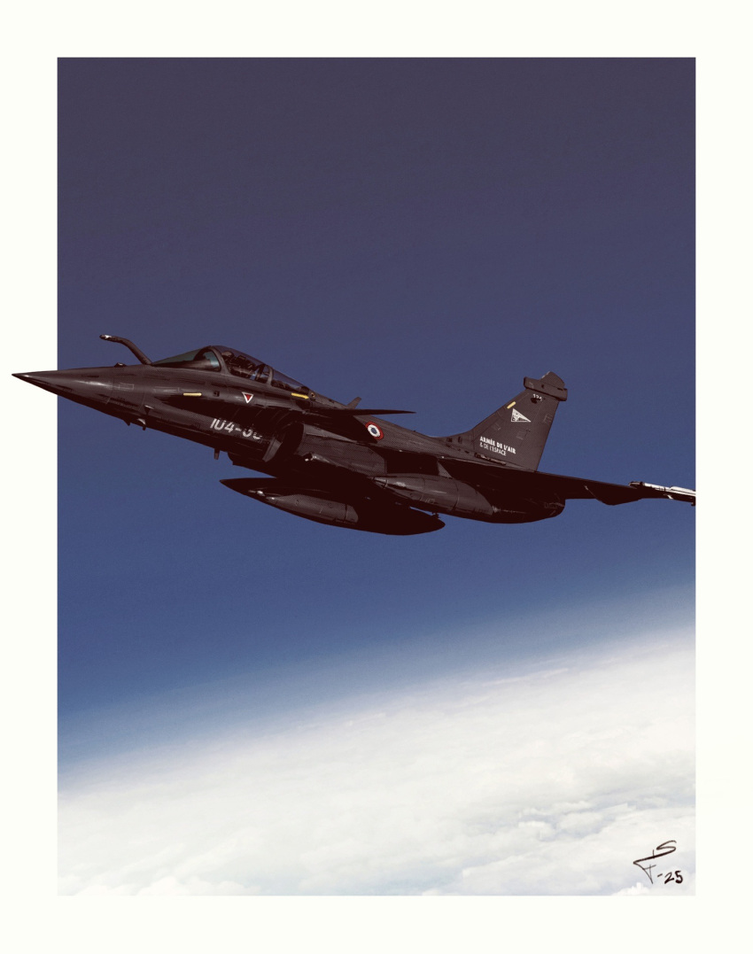 1other, above_clouds, aircraft, airplane, blue_sky, clouds, dassault_rafale, fighter_jet