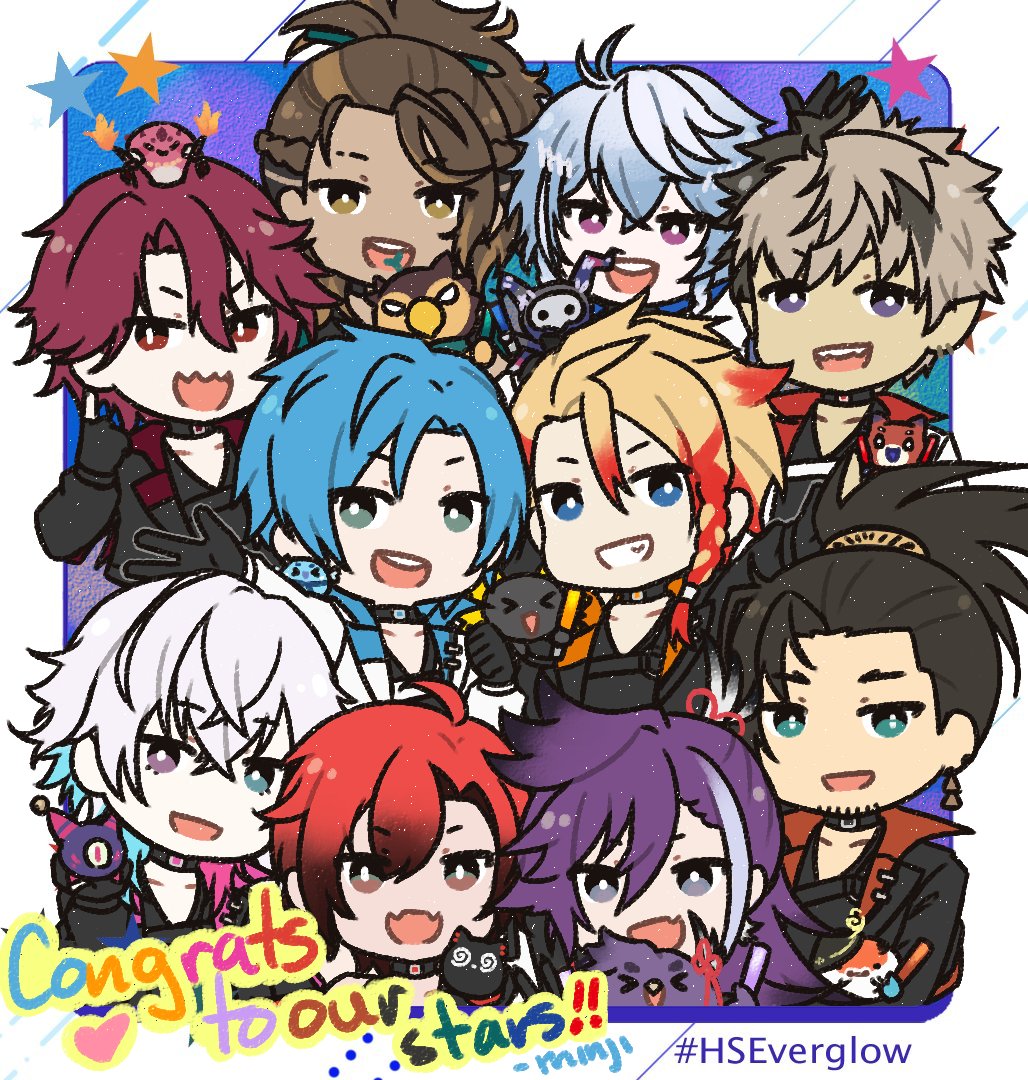 6+boys, altventurer_(regis_altare), axel_syrios, axelotl_(axel_syrios), axolotl, banzoin_hakka, beard_stubble, bird
