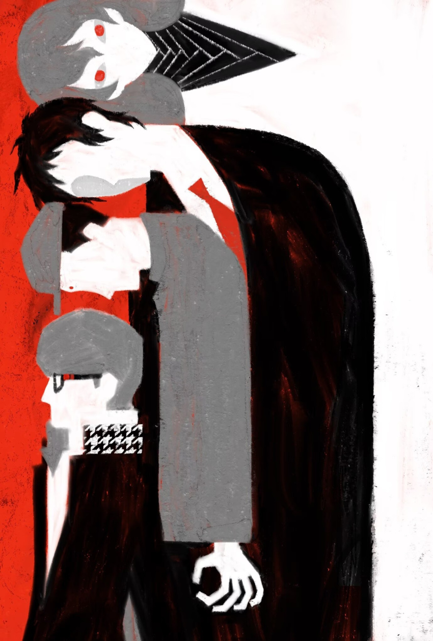 1girl, 3boys, 4boys, adachi_tooru, black_hair, chinese_commentary, commentary_request, faceless