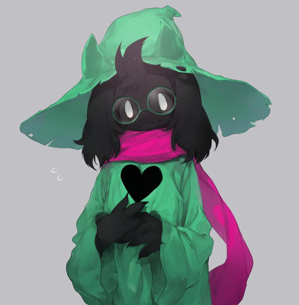 1boy, animal_ears, black_fur, body_fur, deltarune, fangs, flying_sweatdrops, furry