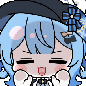 1girl, :3, =_=, animated, animated_gif, artist_collaboration, black_capelet, black_hat