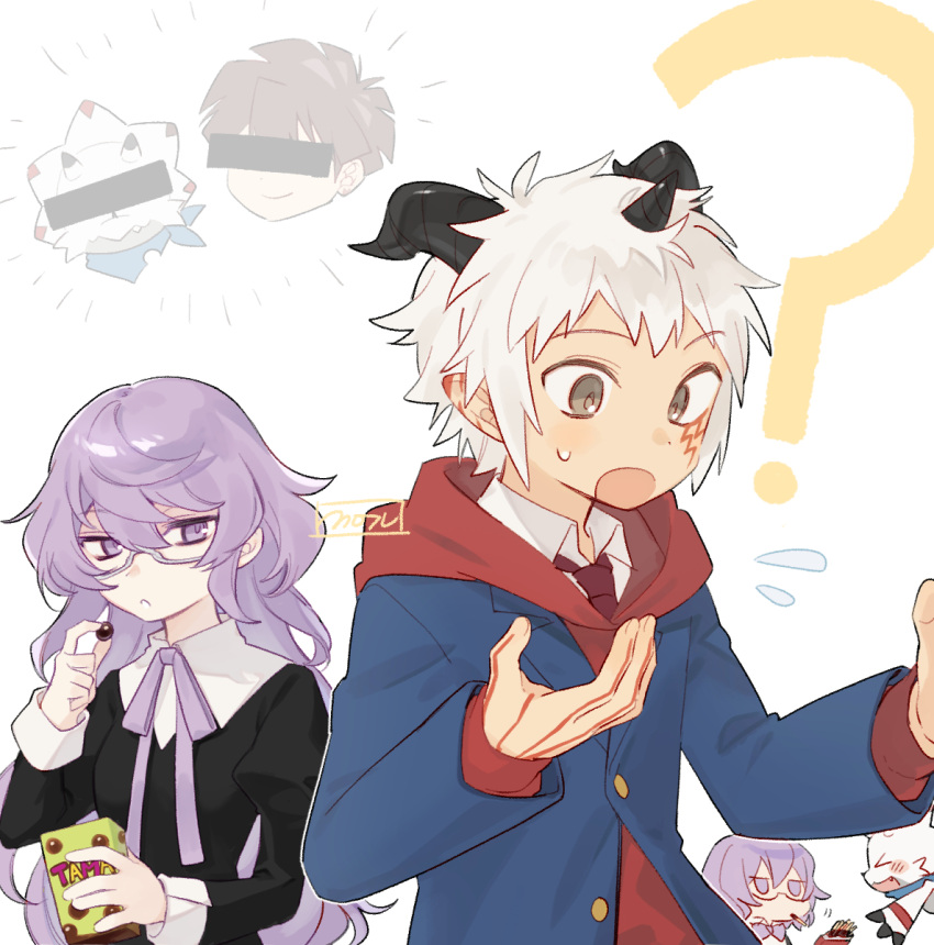1boy, 1girl, aegiomon, amanokawa_hiro, amanokawa_hiro_(cosplay), black_dress, blue_jacket, censored