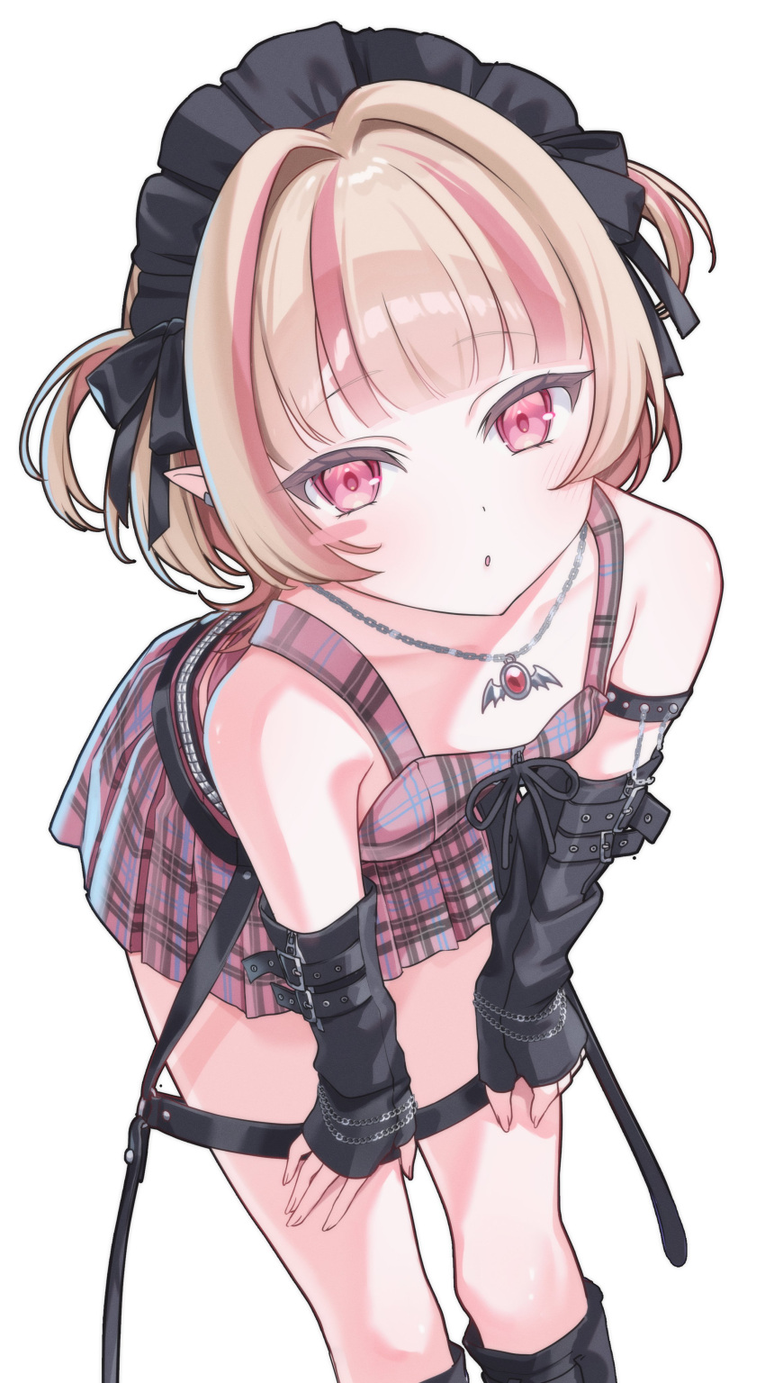 1girl, absurdres, arm_belt, arm_strap, bare_shoulders, belt, black_arm_warmers, black_belt