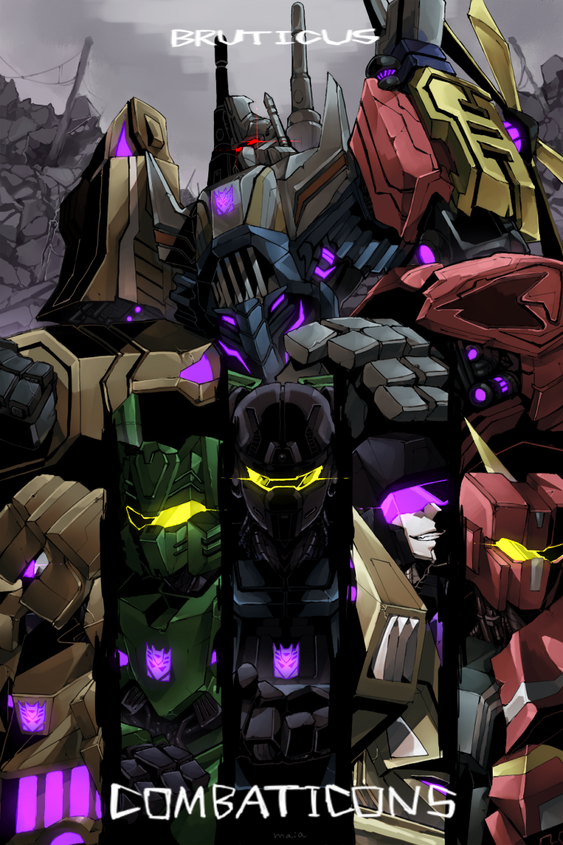 assault_visor, blast_off_(transformers), brawl_(transformers), bruticus, combaticon, decepticon, gattai, highres