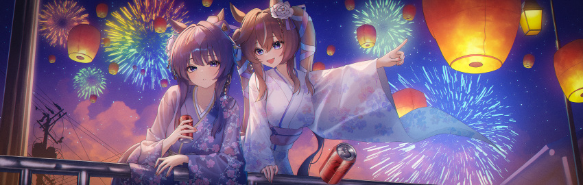 2girls, absurdres, alternate_costume, animal_ears, blue_eyes, blue_hair, blush, breasts
