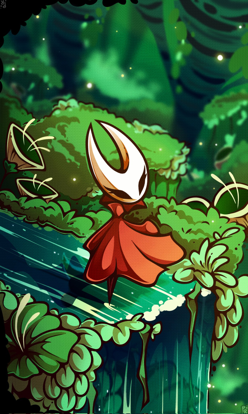 1girl, arthropod_girl, artist_name, black_skin, cloak, colored_skin, day, full_body