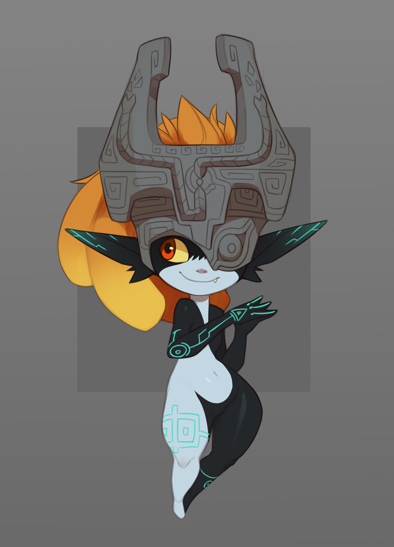 1girl, black_skin, blue_skin, colored_sclera, colored_skin, fang, helmet, huffslove