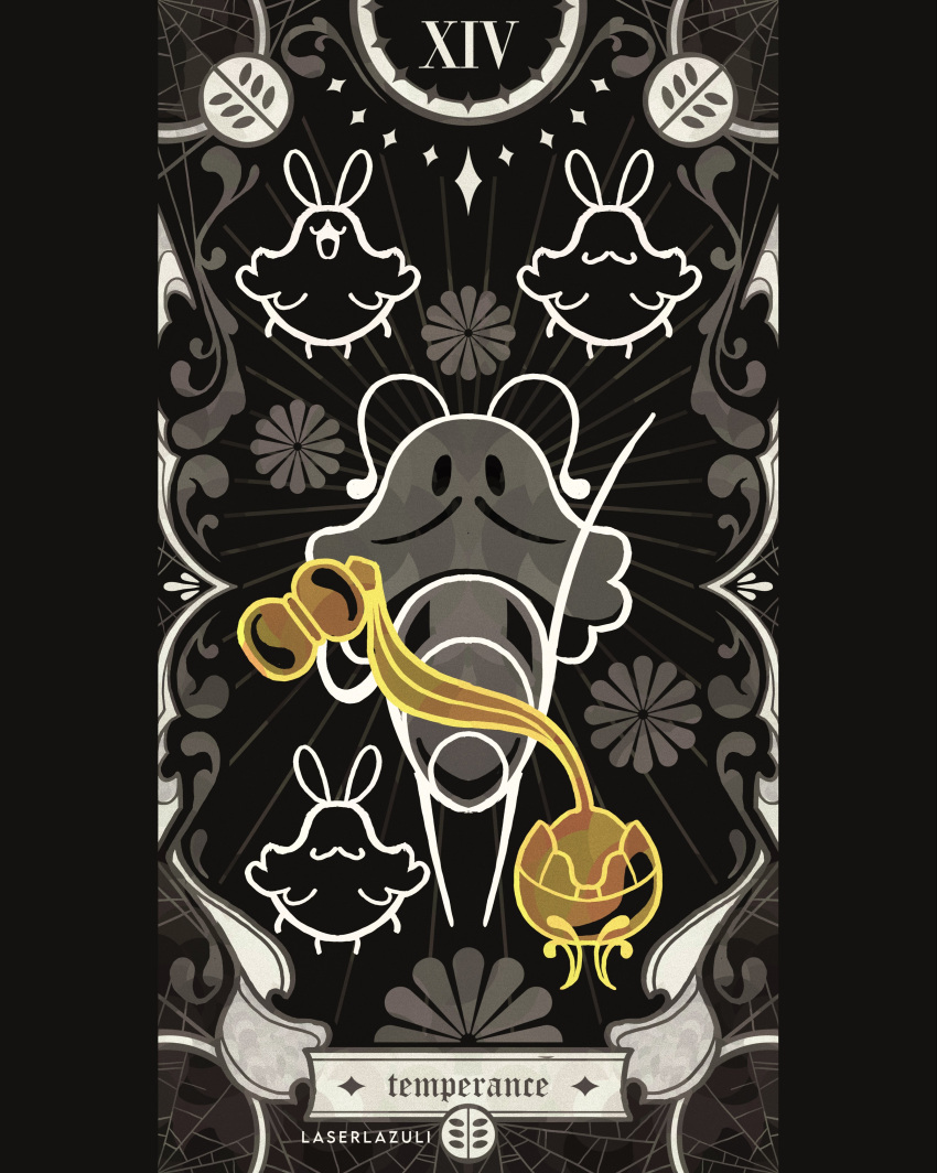 1boy, absurdres, antennae, artist_name, card_(medium), closed_eyes, english_commentary, english_text