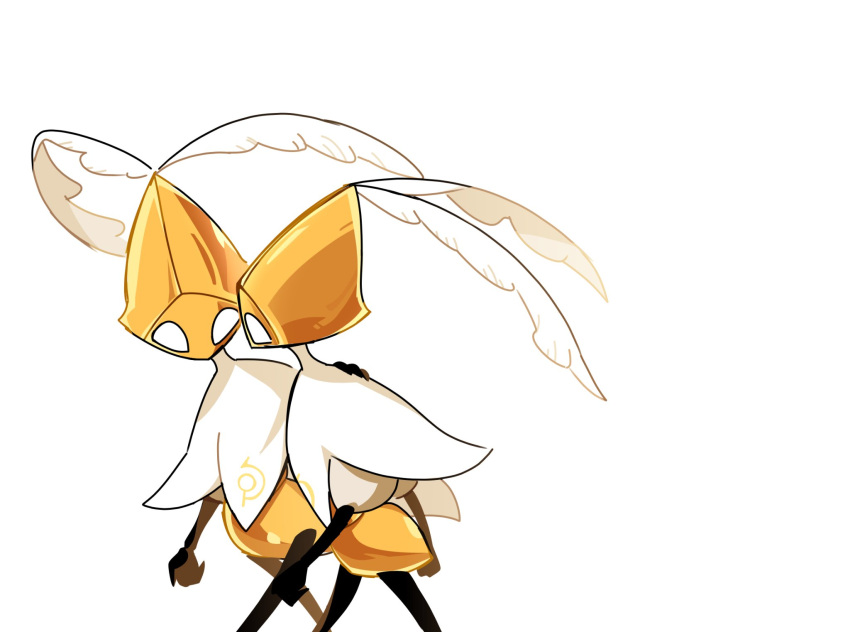 2others, arthropod_limbs, cloak, cropped_legs, highres, hollow_knight, hollow_knight:_silksong, looking_at_another