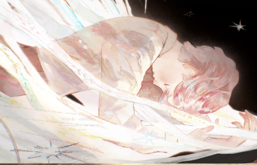 1boy, black_background, closed_eyes, closed_mouth, highres, long_sleeves, male_focus, original