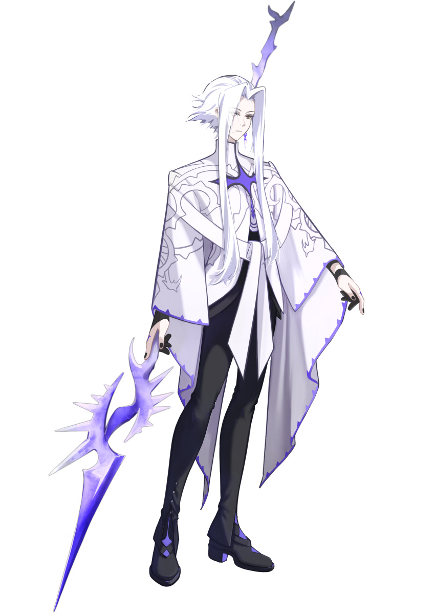 1boy, absurdres, anz1105, arm_at_side, black_nails, black_pants, black_shoes, chinese_commentary