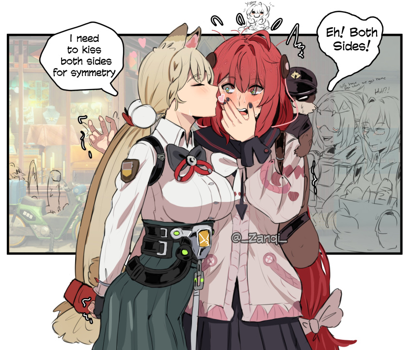 !, 1other, 4girls, ?, absurdres, alice_thymefield, animal, animal_ear_fluff