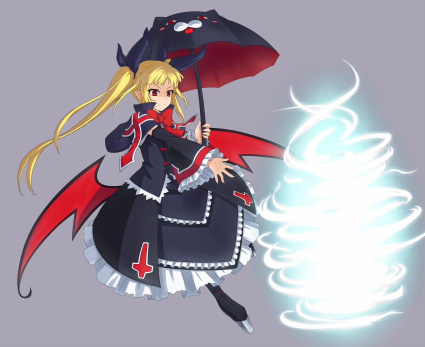 blonde_hair, bow, gothic_lolita, hair_bow, heel-less_shoes, highres, lolita_fashion, nago