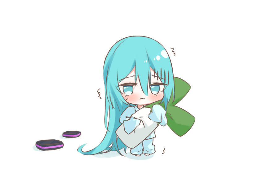 aqua_eyes, aqua_hair, chibi, chibi_only, closed_mouth, cott_(cott_5), crying, crying_with_eyes_open