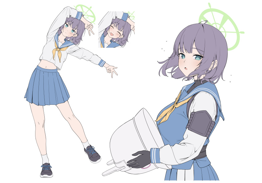 1girl, absurdres, animal_ear_helmet, animal_helmet, bare_legs, black_gloves, blue_archive, blue_eyes