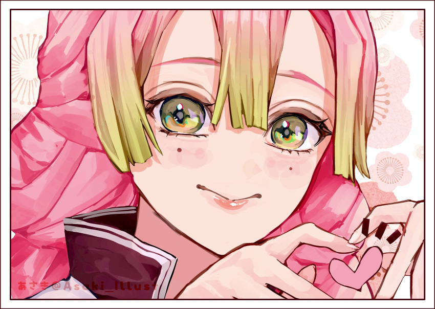 1girl, absurdres, asaki_illust, close-up, commentary_request, eyelashes, green_eyes, green_hair