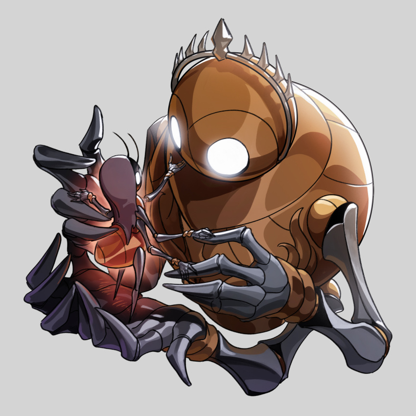 1girl, absurdres, arthropod_girl, black_skin, colored_skin, empty_eyes, fourth_chorus_(hollow_knight), from_behind