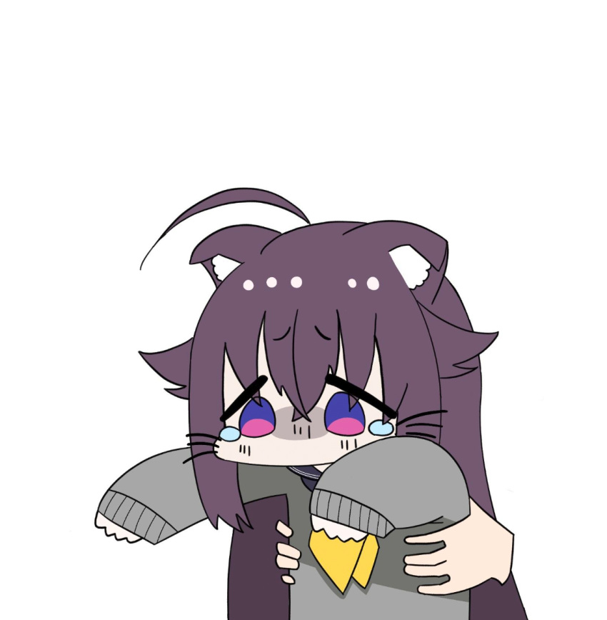 1girl, animal_ears, bwaaa_(meme), koshi_anko_(shikanoko), long_hair, shikanoko_nokonoko_koshitantan