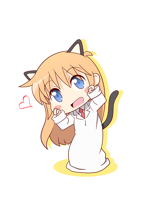 :d, animal_ears, blue_eyes, blush, cat_ears, cat_tail, chibi, child