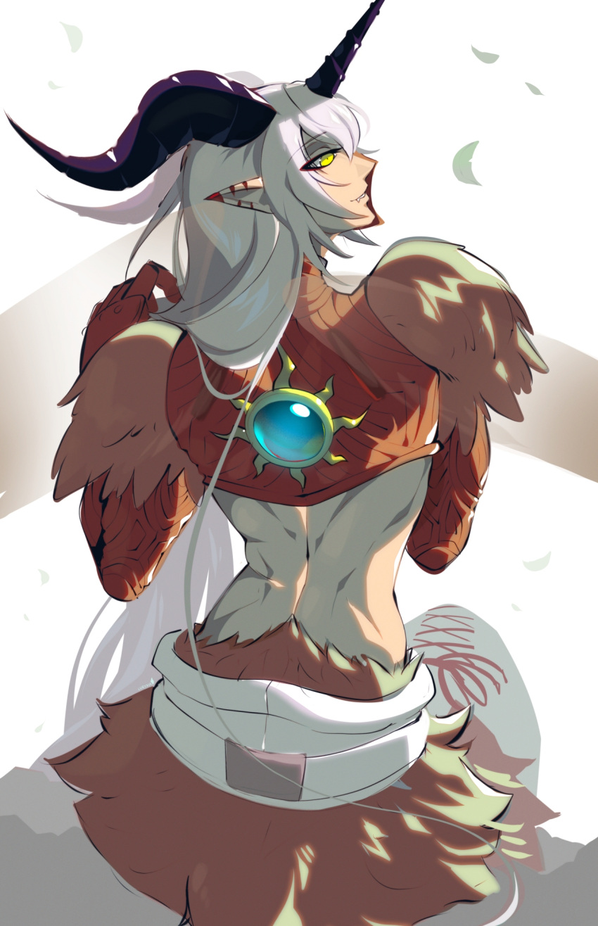 1boy, aegiochusmon, animal_legs, armor, body_fur, brown_fur, cowboy_shot, digimon