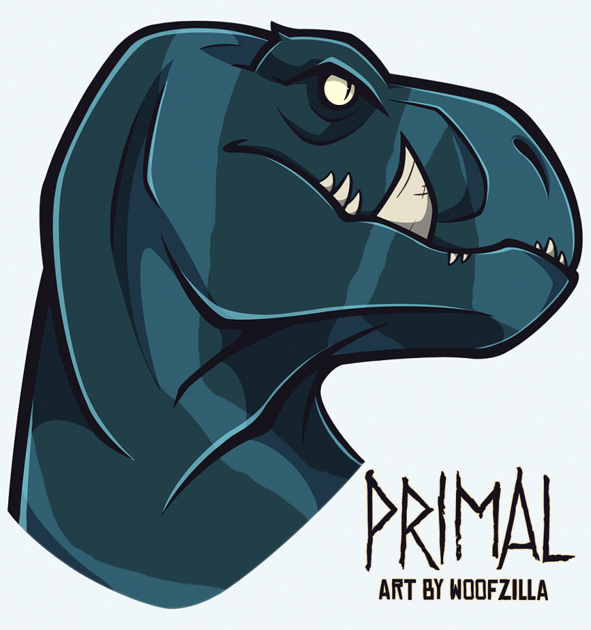 animal_focus, artist_name, closed_mouth, commentary, copyright_name, dinosaur, english_commentary, fangs