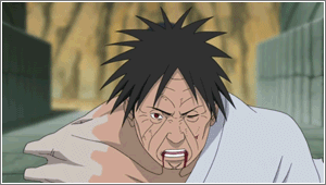 animated, animated_gif, black_hair, blood, chasing, gif, lowres, naruto, old, running, sandals, scared, screencap, shimura_danzou, short_hair, spiky_hair, spoilers, uchiha_sasuke