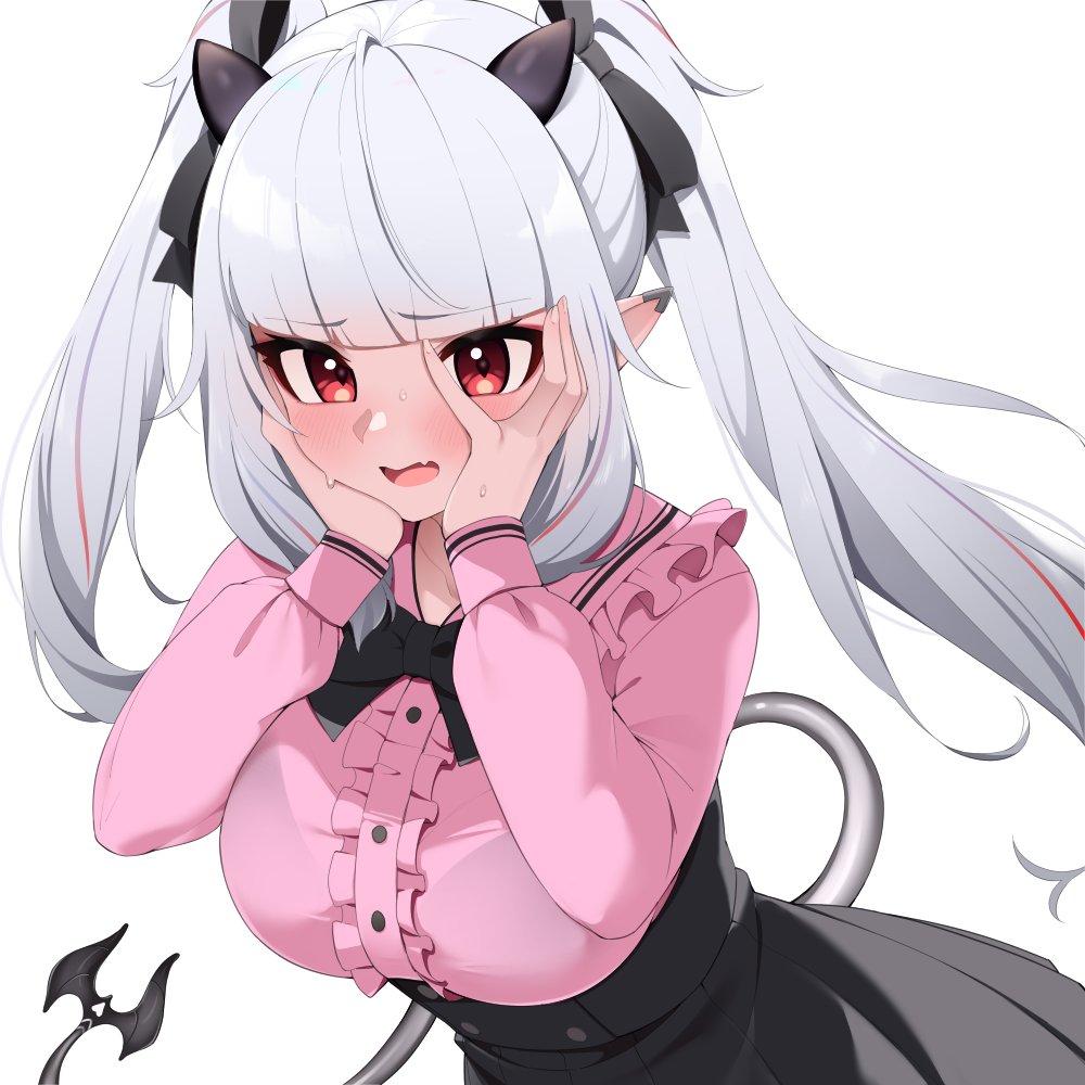1girl, black_bow, black_bowtie, blunt_bangs, blush, bow, bowtie, bra_visible_through_clothes