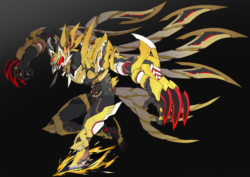 1boy, armor, black_bodysuit, bodysuit, cape, catball1994, claw_(weapon), desire_driver