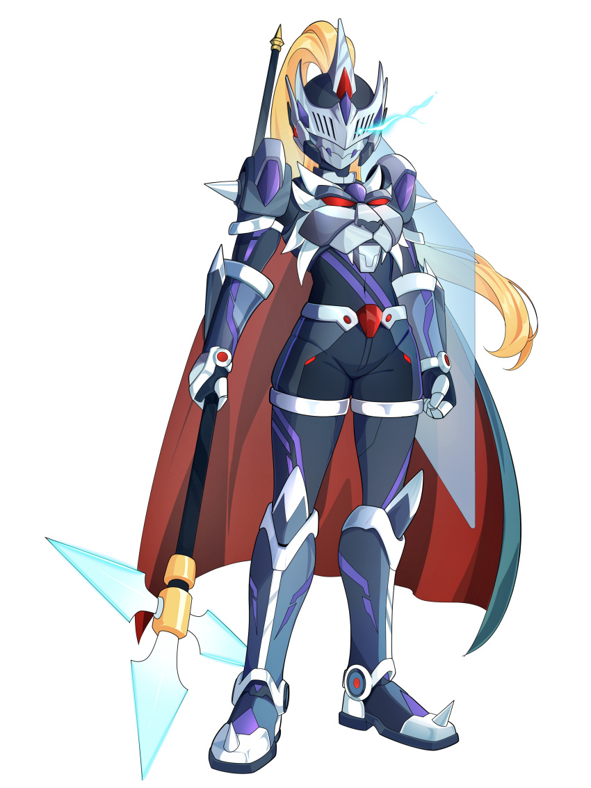 1girl, absurdres, armor, armored_boots, armored_gloves, assault_visor, belt, biometal