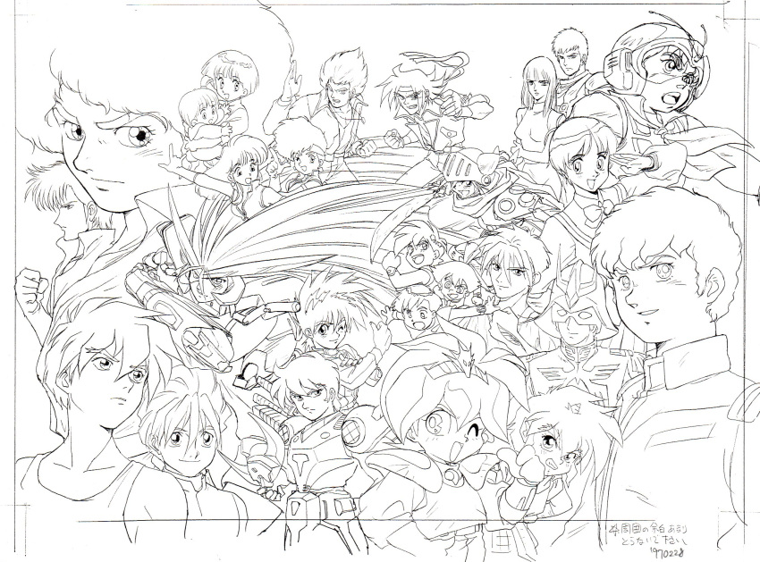 1970s_(style), 1980s_(style), 1990s_(style), adeu_warsam, amuro_ray, breasts, char_aznable, chirico_cuvie