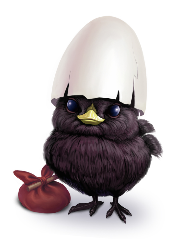 calimero, calimero_(character), chick, egg, no_humans, realistic, sakkan