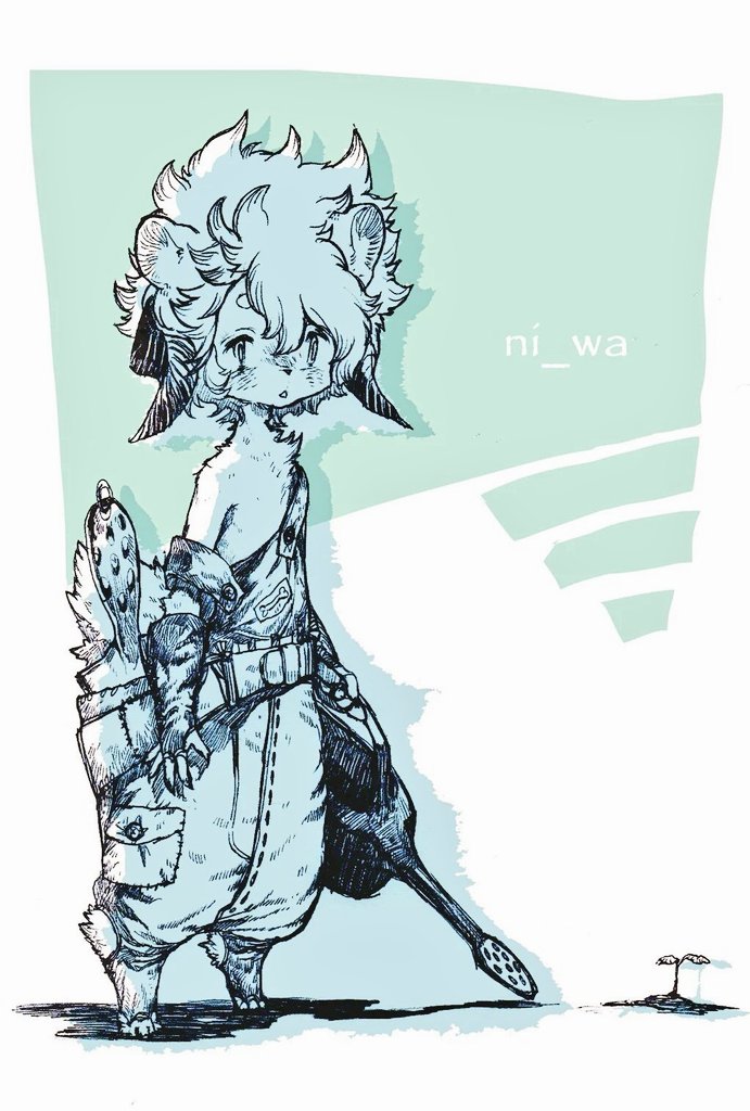 1boy, body_fur, claws, commentary_request, digitigrade, fingerless_gloves, fuji_166, full_body