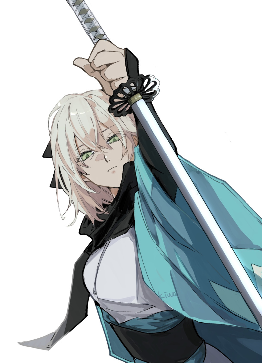 1girl, black_bow, black_scarf, blonde_hair, bow, breasts, fate/grand_order, fate_(series)