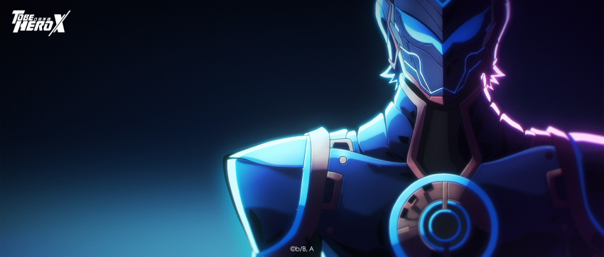 1other, absurdres, armor, backlighting, blue_theme, chinese_commentary, commentary_request, copyright_logo