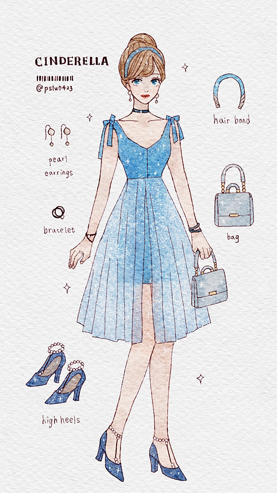 1girl, adapted_costume, alternate_costume, bag, blonde_hair, blue_dress, blue_eyes, bracelet