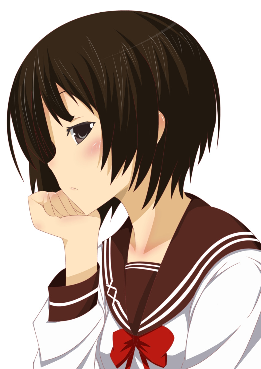 bow, brown_eyes, brown_hair, denpa_onna_to_seishun_otoko, highres, kikyou_(kiss-shot), kiss-shot-0707, maekawa