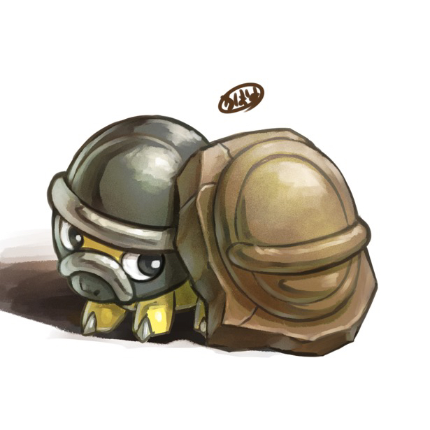 animal_focus, armor_fossil, black_eyes, bright_pupils, commentary_request, fossil, kaosu_(kaosu0905), no_humans