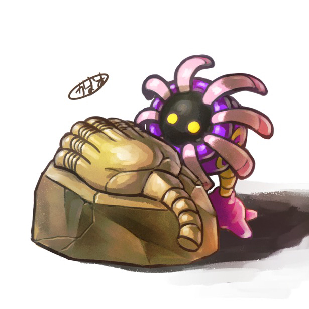 animal_focus, commentary_request, fossil, kaosu_(kaosu0905), lileep, no_humans, pokemon, pokemon_(creature)